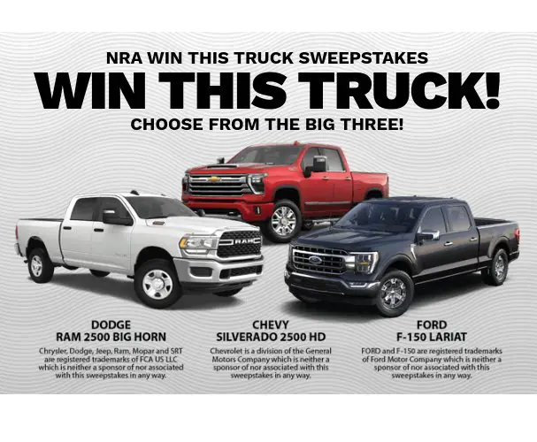 NRA Win This Truck Sweepstakes - Win A Brand New Truck & More