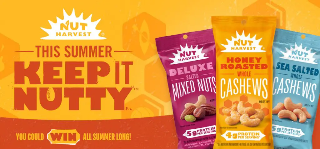 Nut Harvest Summer Sweepstakes – Win $6,500 Vacation Trip Or Instant Prizes (2,114 Winners)