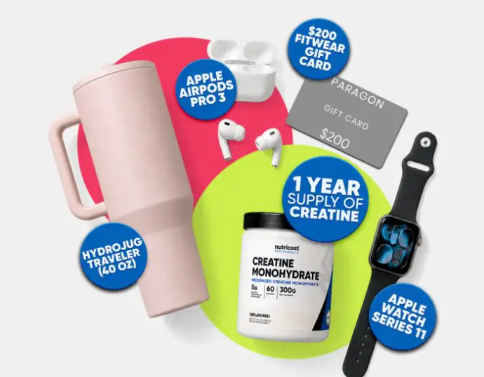 NutriCost Creatine 2026 Giveaway - Apple Watch, AirPods & Free Nutricost Creatine for a Year