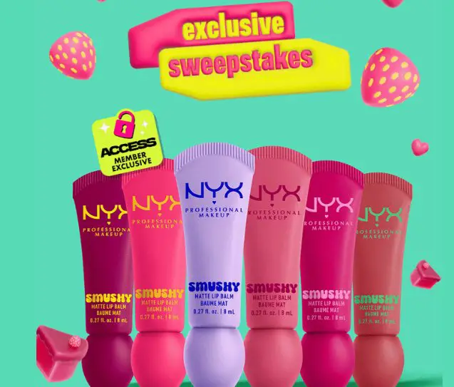 NYX Smushy Matte Lip Balm Sweepstakes - NYX Professional Makeup Smushy Matte Lip Balms Up For Grabs