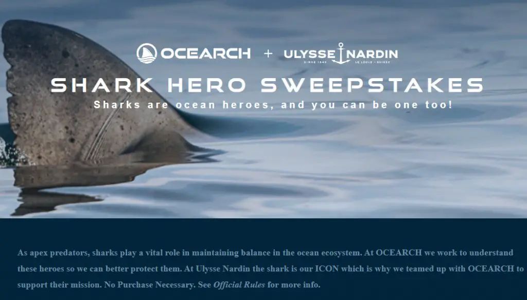 OCEARCH Shark Ocean Hero Sweepstakes - Win A $10,000 Prize Package