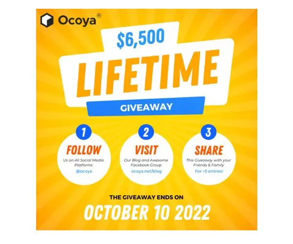 Ocoya Lifetime Access Giveaway - Win a Lifetime Access to Ocoya Services