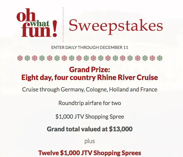 Oh What Fun! Sweepstakes