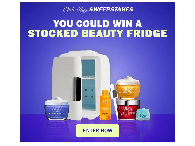Olay Always On Sweepstakes - Win A Fully Stocked Beauty Fridge