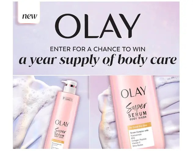 Olay Super Serum Sweepstakes - Win A Year Supply Of Body Care (10 Winners)