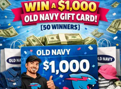 Old Navy x MrBeast Sweepstakes - Win a $1,000 Old Navy Gift Card [50 Winners]