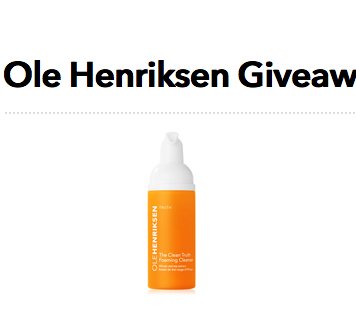 Ole Henriksen Giveaway