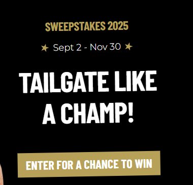 Ole Smokey Jason Kelce Tailgate Like A Champ Sweepstakes - Win a $550 Prize Pack