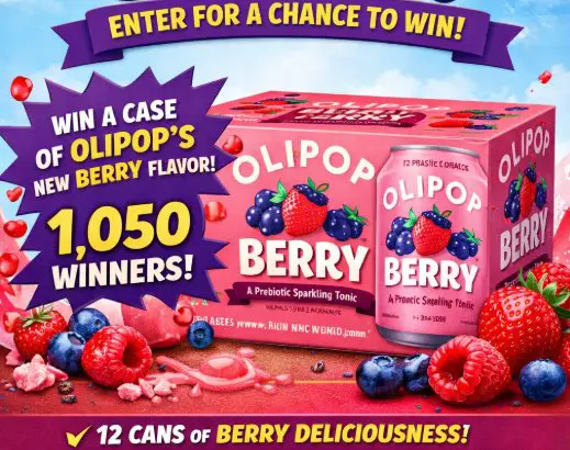 Olipop Berry Sipport Center Giveaway (1050 Winners)