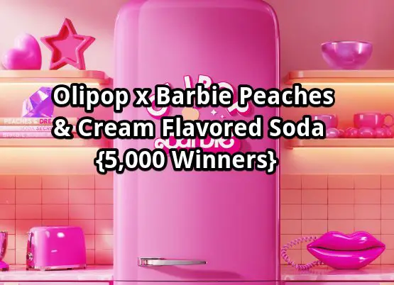 OLIPOP Peaches & Cream Kitchen Giveaway - 5,000 Olipop x Barbie Peaches & Cream Flavored Soda Cans Up For Grabs