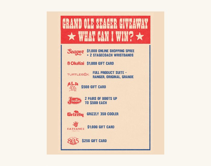 Olukai Stagecoach Wristband Giveaway - Win General Admission Wristbands & More