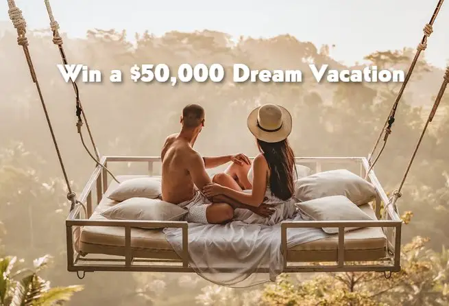 Omaze $50,000 Dream Vacation Bucket List Sweepstakes - Win $50K Cash For Your Dream Vacation + Lifestyle Manager