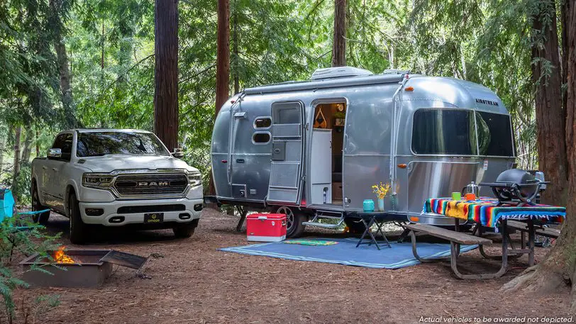 Omaze.com Sweepstakes - Win An Airstream Caravel +  RAM 1500 Truck