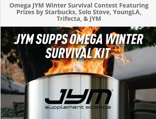 Omega JYM Winter Survival Contest - Win $100 Starbucks Gift Card, Solo Stove Bonfire 2 & More