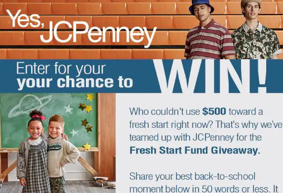 On Air With Ryan Seacrest Fresh Start Fund Giveaway - Win a $500 JCPenney Gift Card (5 winners)