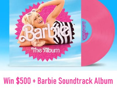 On with Mario Lopez’s Barbie Soundtrack Giveaway - Win $500 Cash + Hot Pink Copy Of The Barbie Soundtrack Album