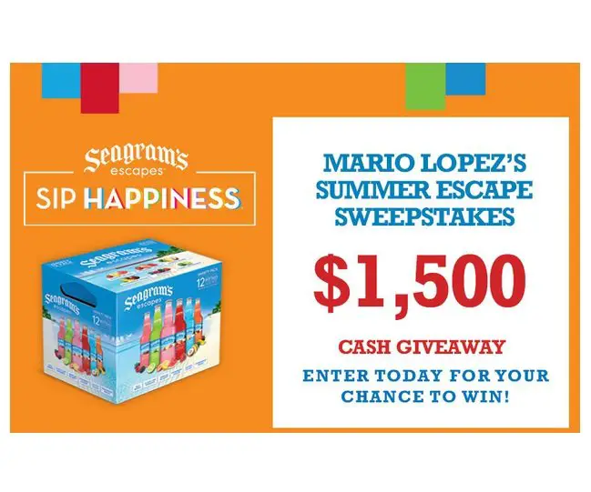 On with Mario Lopez’s Escape with Mario’s Money Sweepstakes - Win $1,500