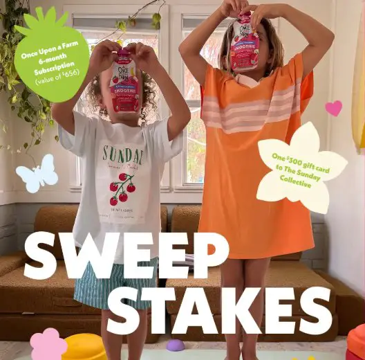 Once Upon a Farm Ultimate Back-to-School Sweepstakes - Win a $1,356 prize package