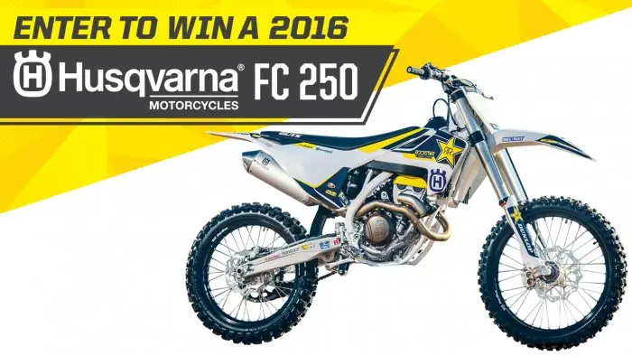 One Grand Prize winner Will Win a Husqvarna FC 250!
