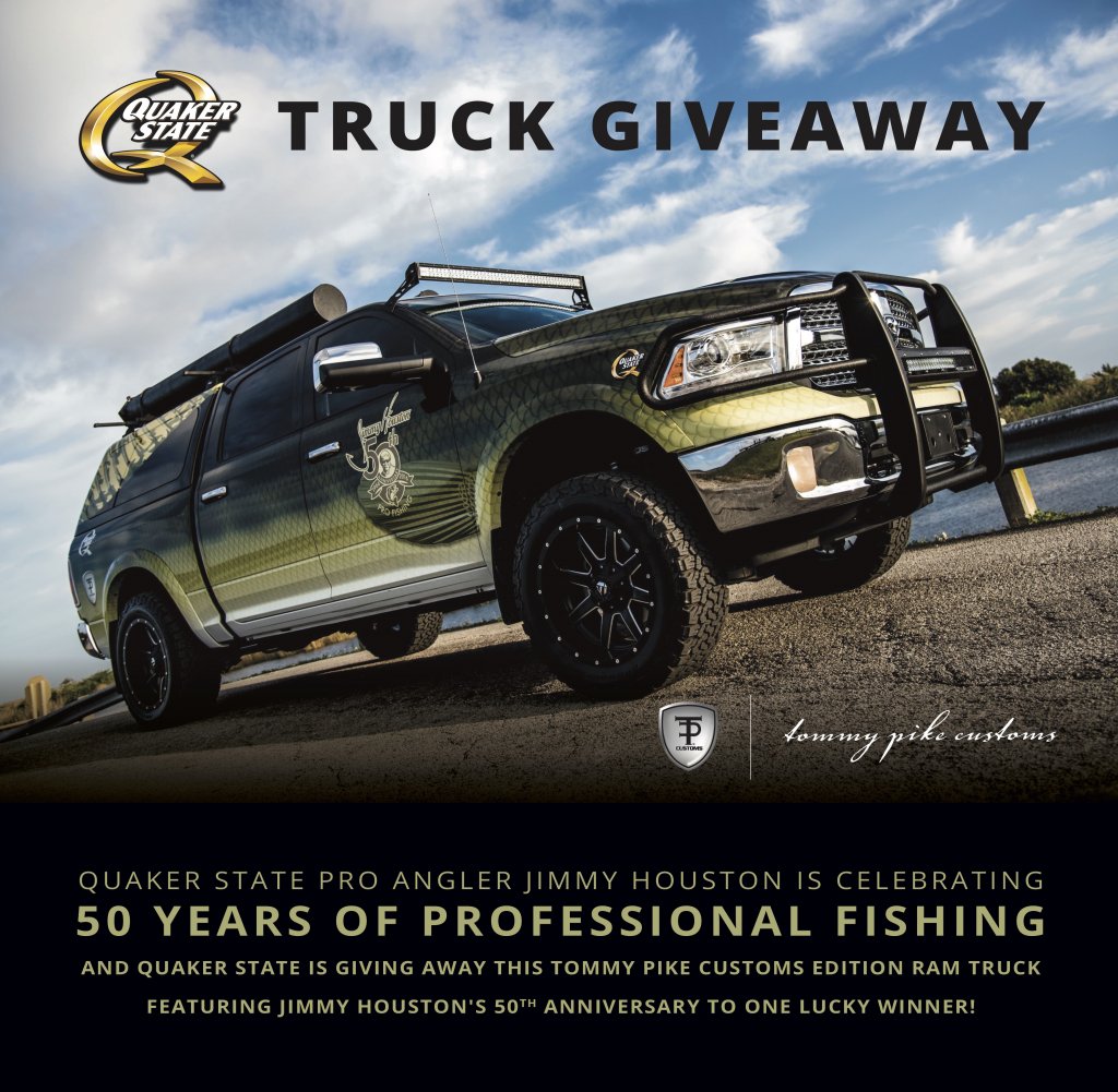 One winner will drive away in a customized $60,485 Quaker State Truck from FLW!