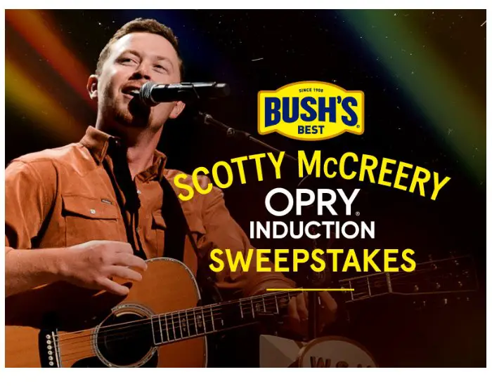 Opry Bush's Beans And Scotty Mccreery VIP Sweepstakes 2024 - Win A Trip For 2 To Nashville To Watch Scotty Mccreery