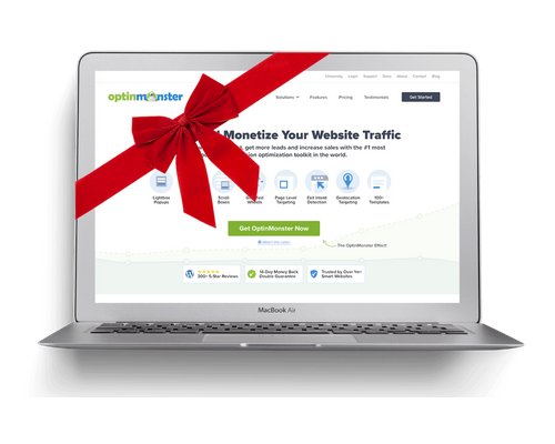 OptinMonster Black Friday 2023 Sweepstakes - An Apple M1 13" Macbook Air