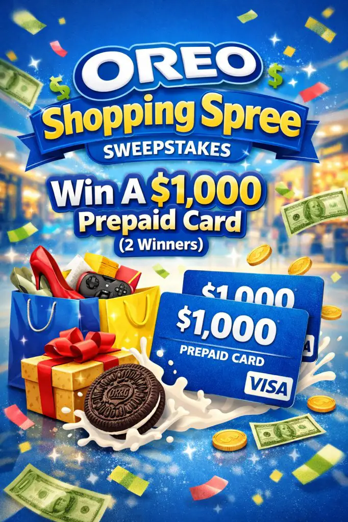 OREO Shopping Spree Sweepstakes – Win A $1,000 Prepaid Card (2 Winners)