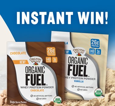 Organic Fuel Protein Powder Instant Win Sweepstakes