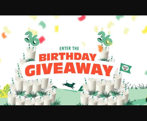 Organic Valley 36th Birthday Giveaway – Win Free Coupons For Organic Valley Products, Organic Valley Swag & More (6 Winners)