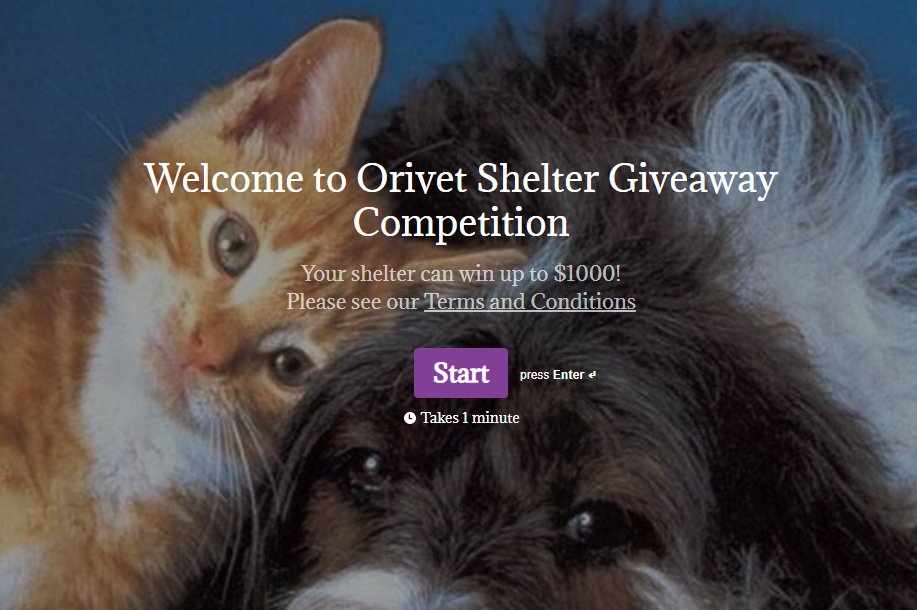 Orivet Pet Photo Contest - Win A $1000 Amazon Gift Card