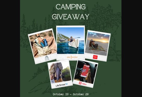 Oru Kayak Camping Giveaway - Win $2,700 Worth Of Camping Gear
