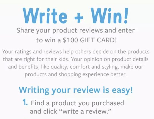 OshKosh B'Gosh Write a Review Sweepstakes