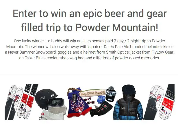 Oskar Blues Travel Sweepstakes