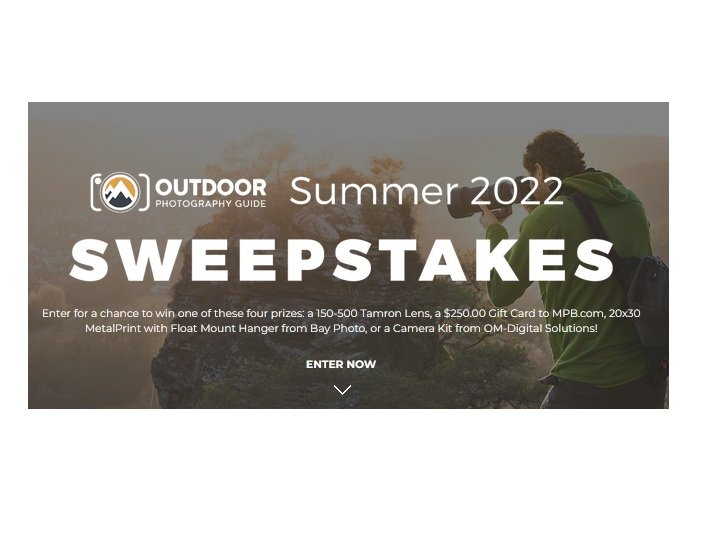 Outdoor Photography Guide Sweepstakes - Win a Brand New Camera and More