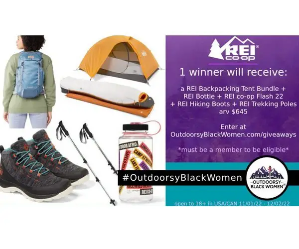Outdoorsy Black Women Hiking Prize Pack Giveaway - Win Camping & Trekking Equipment