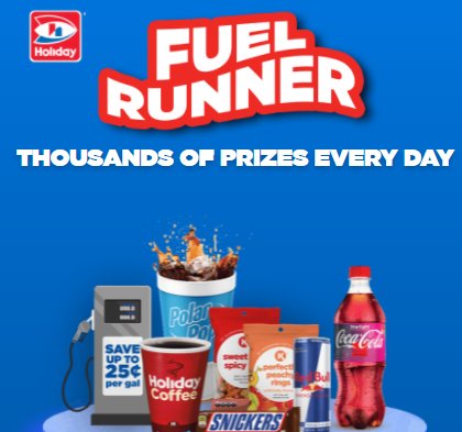Over 300,000 Prizes To Be Won In The Holiday Station Stores Fuel Runner Instant Win Game + Sweepstakes