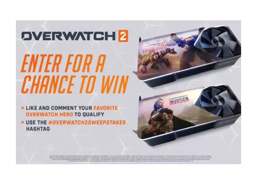 Overwatch 2 Sweepstakes -  Win A Custom NVIDIA GeForce  RTX 4080 Founders Edition GPU