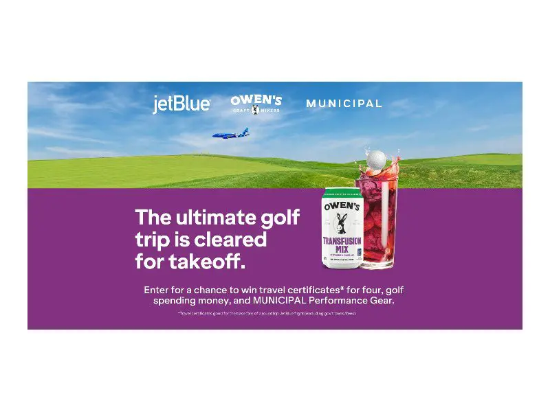 Owen’s Craft Mixers Transfusion Summer Sweepstakes - Win A Golf Getaway For Four