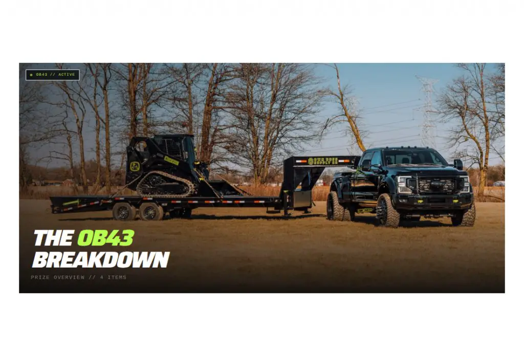 Own Boss Supply Co OB43 Sweepstakes - Win A Ford F450 Truck, $20,000 & More