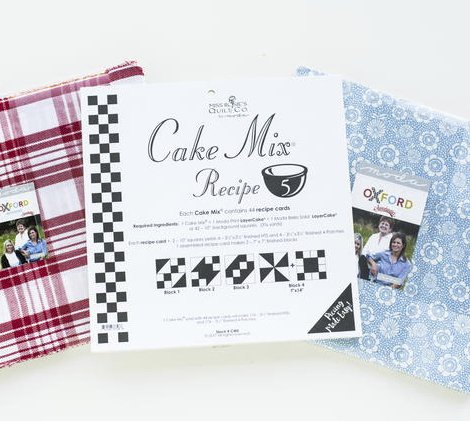 Oxford Print Fabric and Cake Mix Bundle