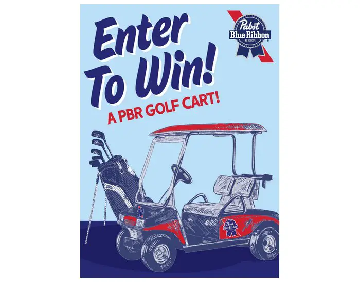 Pabst Blue Ribbon Golf Cart Sweepstakes - Win A Brand New Golf Cart