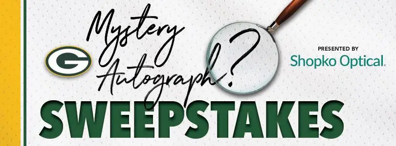 Packers Mystery Autograph Sweepstakes - Win 4 Tickets To The Packers vs Lions Game & More