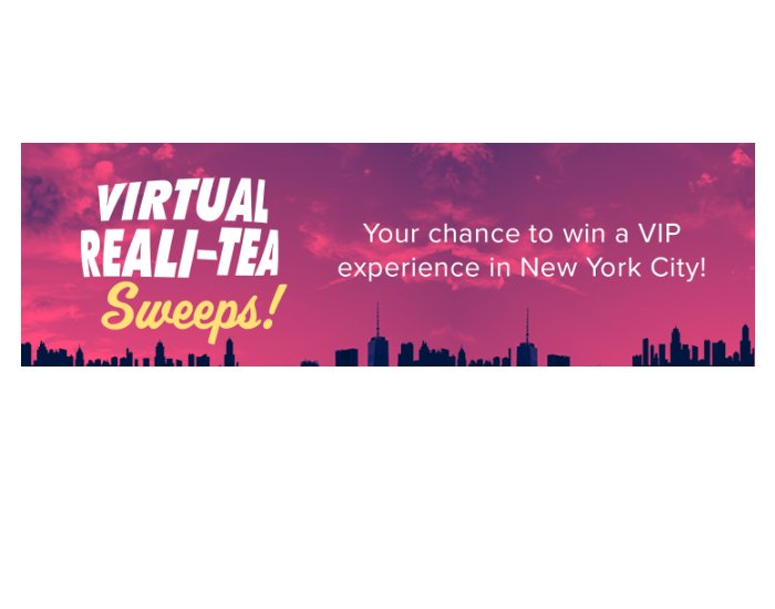 Page Six Virtual Reali-Tea Live VIP Experience Sweepstakes - Win A Trip For 2 To New York City & More