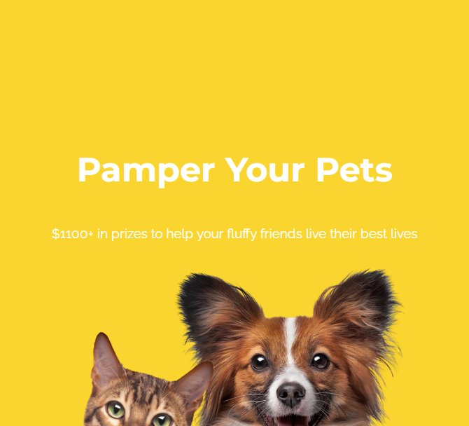 Pamper Your Pets Sweepstakes - Win Gift Cards, Cash & $100 Donation To Charity