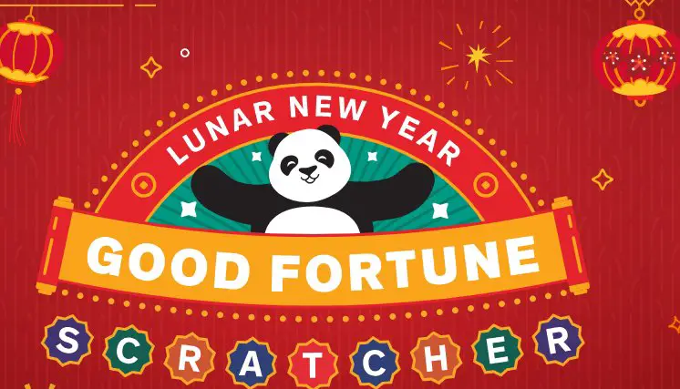 Panda Express Lunar New Year Good Fortune Scratcher Instant Win Game – Win A Panda Express Digital Gift Card & More (4 Winners)