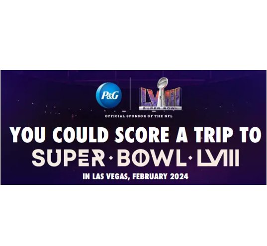 P&G Game Day Sweepstakes - Win A Trip For 2 To The Super Bowl LVIII In Las Vegas