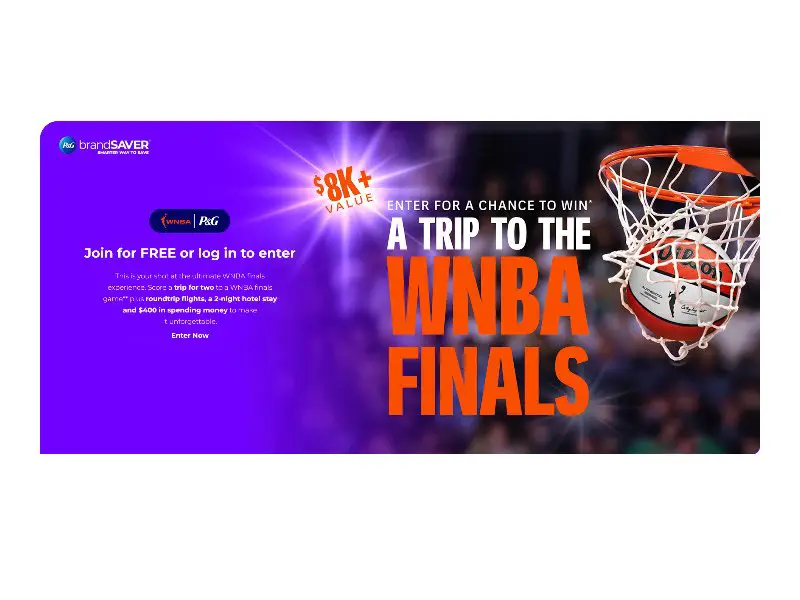 P&G X WNBA Finals Sweepstakes - Win A Trip For Two To A WNBA Finals Game