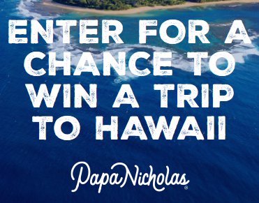 PapaNicholas Golden Bean Quest Sweepstakes & Instant Win - Trip for 2 to Hawaii, $520 PapaNicholas Gift Cards & Other Prizes Up for Grabs
