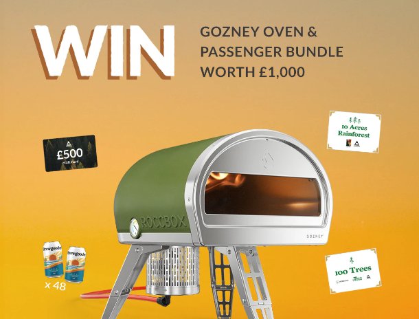 Passenger Clothing Grozney Pizza Oven Sweepstakes - Win A Pizza Oven & More