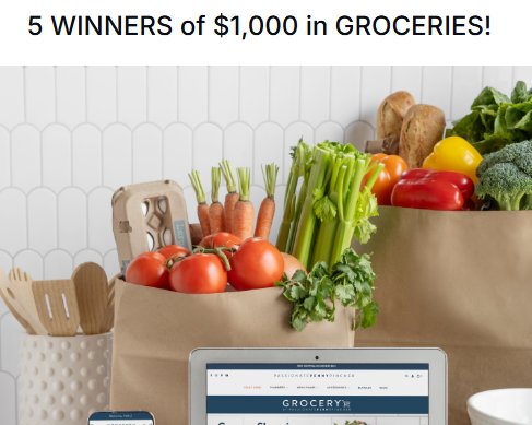 Passionate Penny Pincher Great Grocery Giveaway - Win $1,000 in groceries